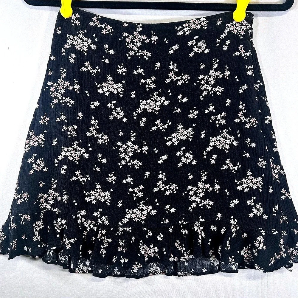 Abercrombie & Fitch '17 Floral Mini Skirt Coquette Cottagecore Y2K Ruffle Skater